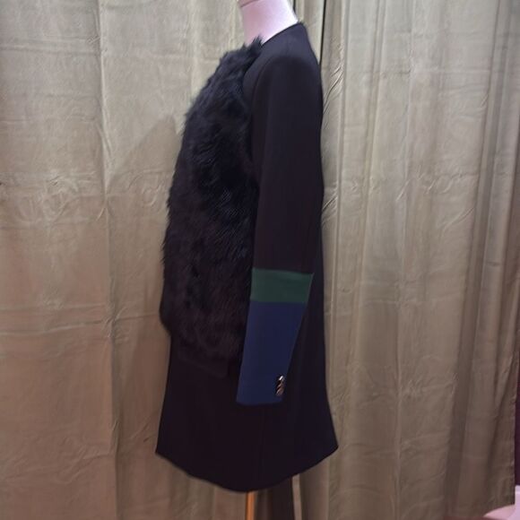 Preen by Thornton Bregazzi Black/blue/Green Teddy coat, S - Picture 6 of 12